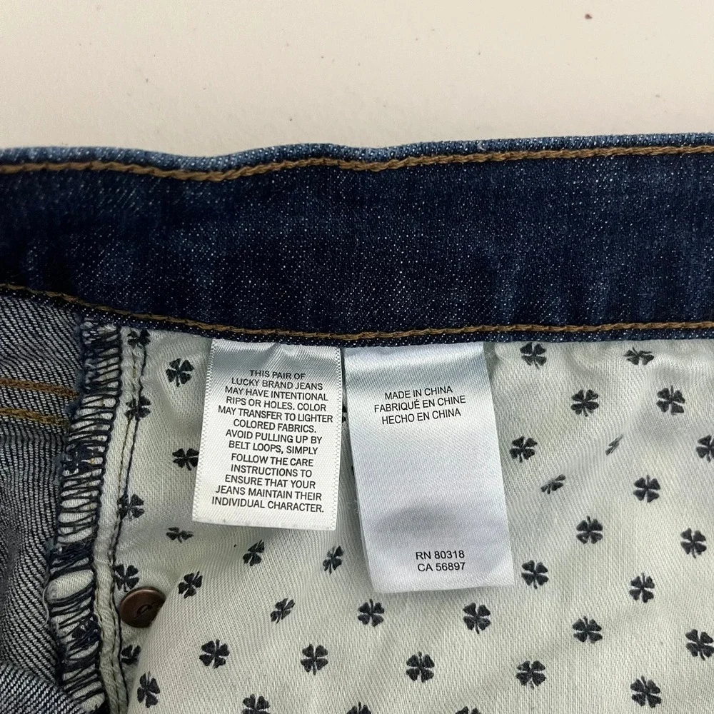 Lucky Brand 221 Straight Mens Jeans Dark Wash Denim 38x32 7M12644
